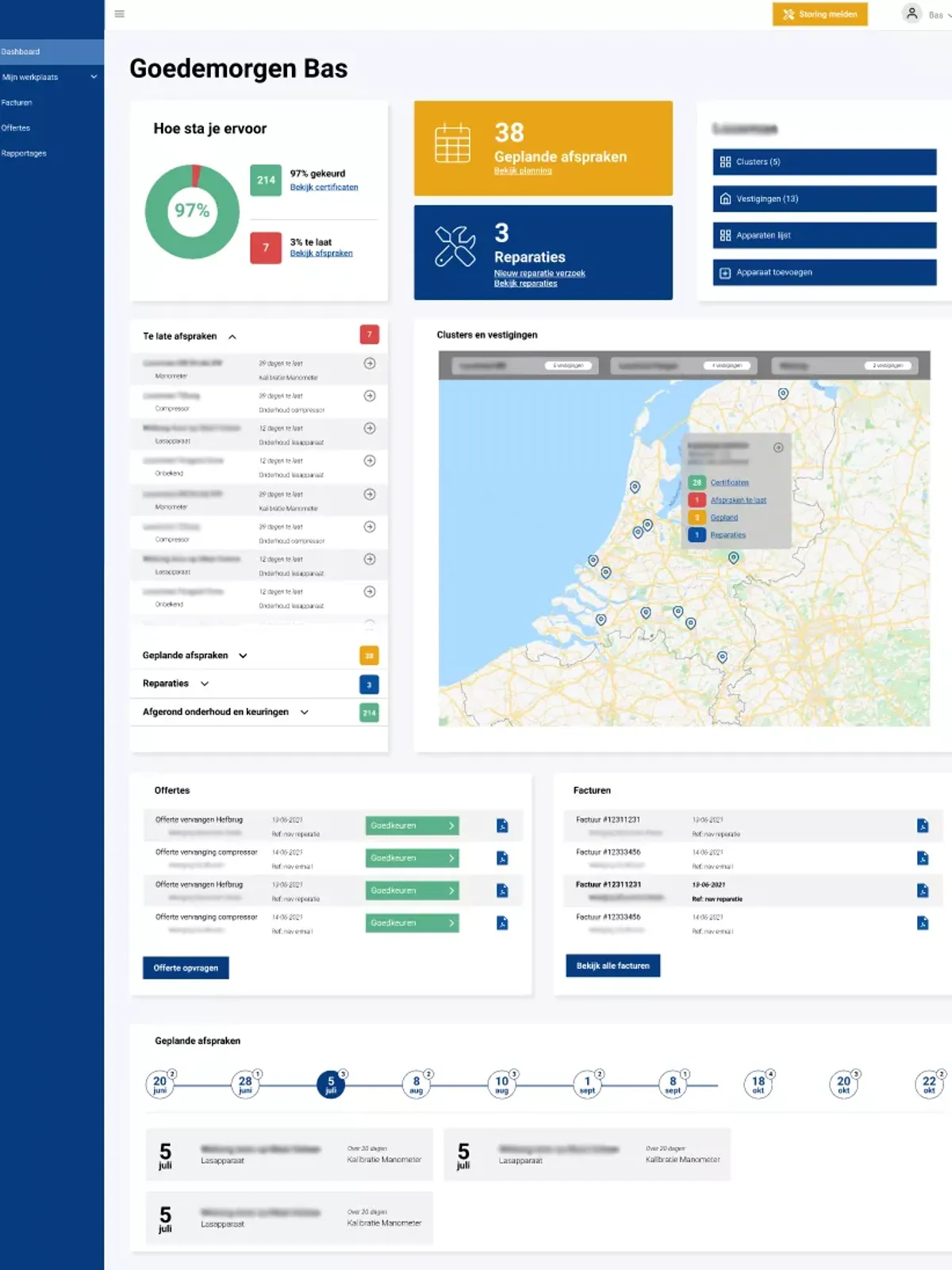 Ontwikkelaar Jeroen bekijkt websites van de klanten