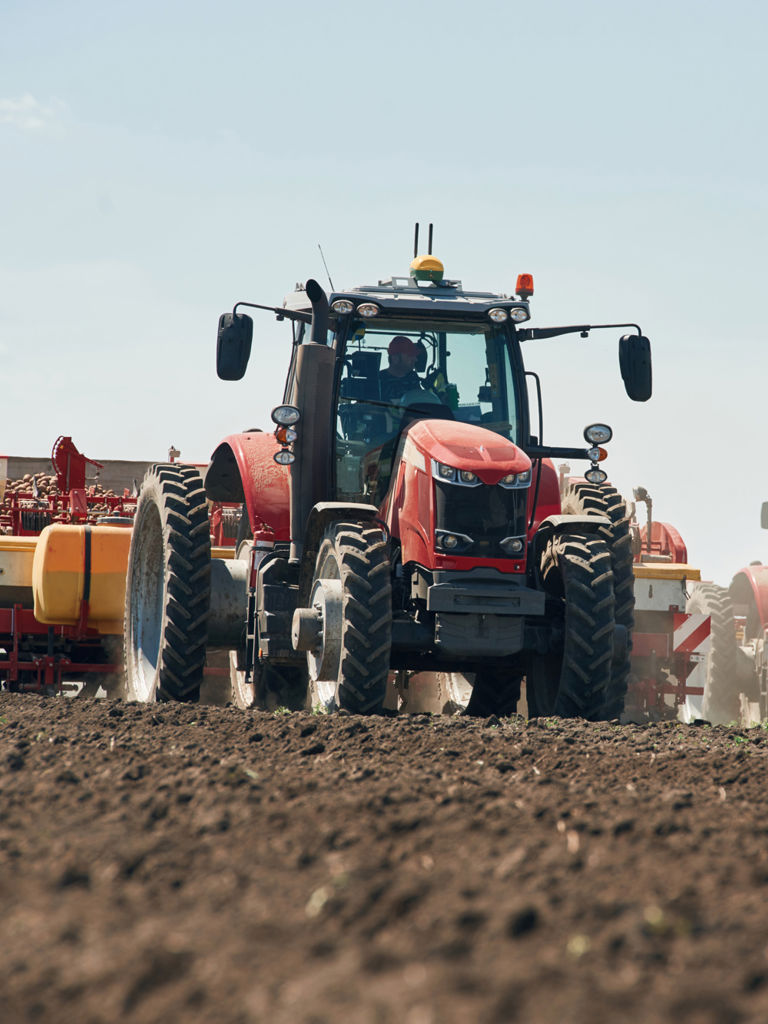 Driving Field Agricultural Machinery Tractor Conception Harvest